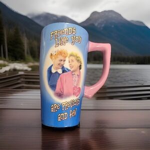 I Love Lucy "Friends Like You" 16-Ounce Ceramic Travel Mug 2010 READ Besties